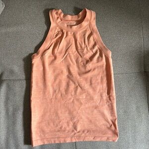 Athleta renew heather orange seamless tank top racer back XS